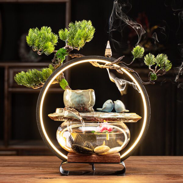 Water Fountain Fish Tank Lamp Decorations - Image 5