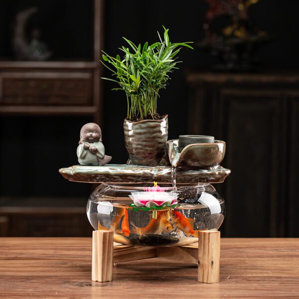 Water Fountain Fish Tank Lamp Decorations - Image 2