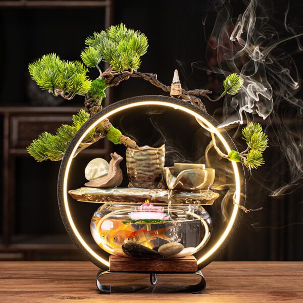 Water Fountain Fish Tank Lamp Decorations - Image 3
